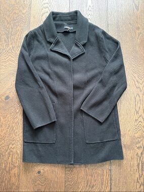 Quince Black Women's sweater blazer